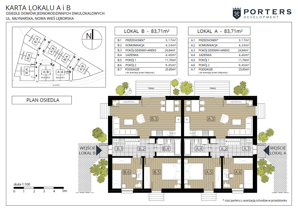 Osiedle Jakubowe - plan i karta domku